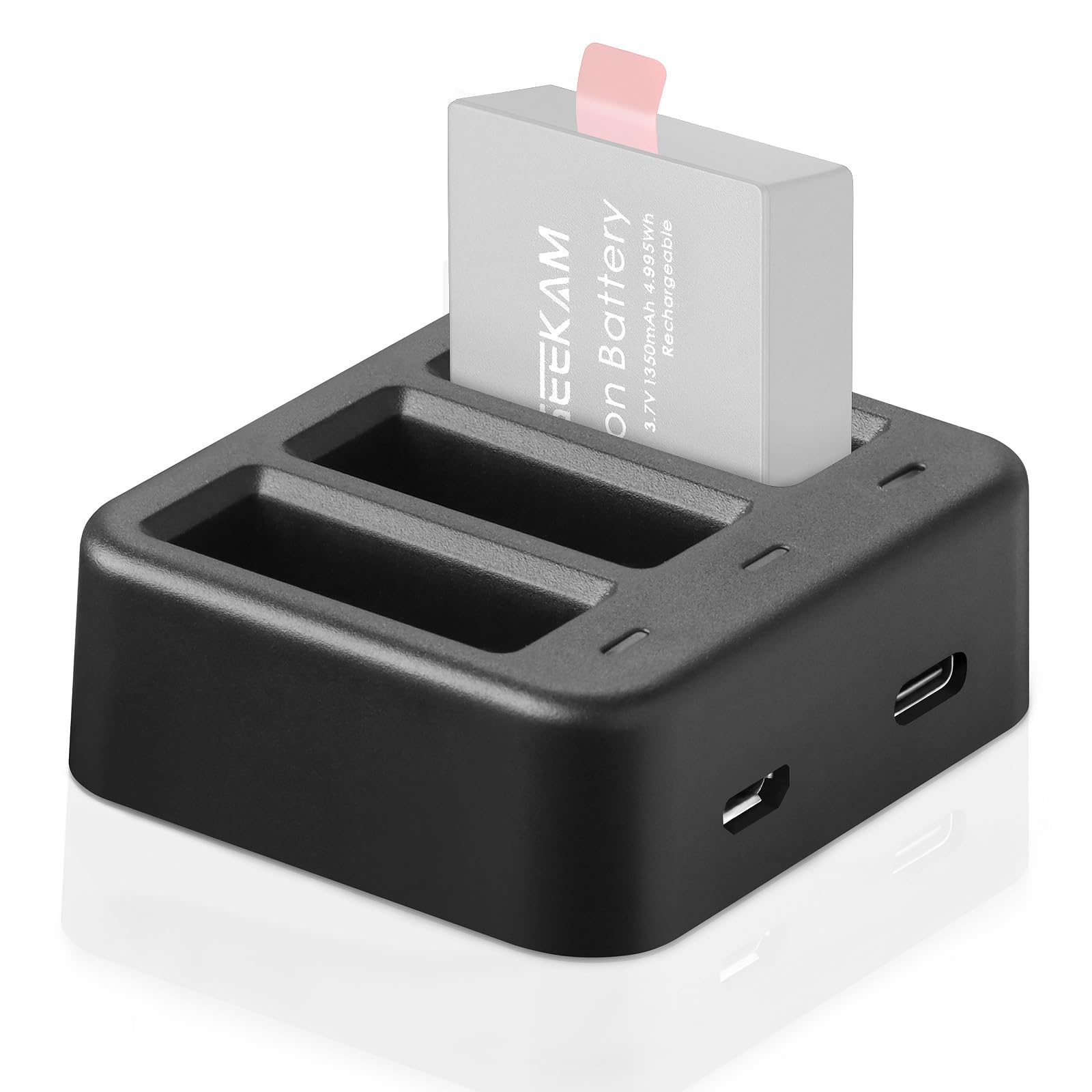 Amazon | GEEKAM アクションカメラバッテリー充電器 AKASO EK7000